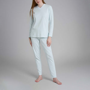 Pigiama donna caldo cotone scollo v Ragno DR70N2
