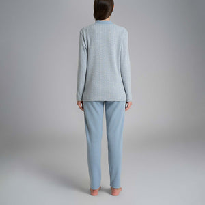 Pigiama donna spigato in cotton eco pile Ragno DR90N2