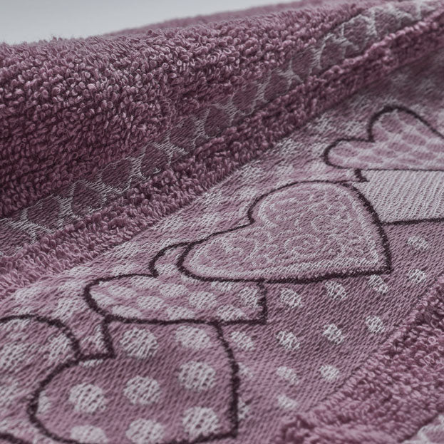 Vingi set asciugamani viso + ospite cotone Dream rosa antico
