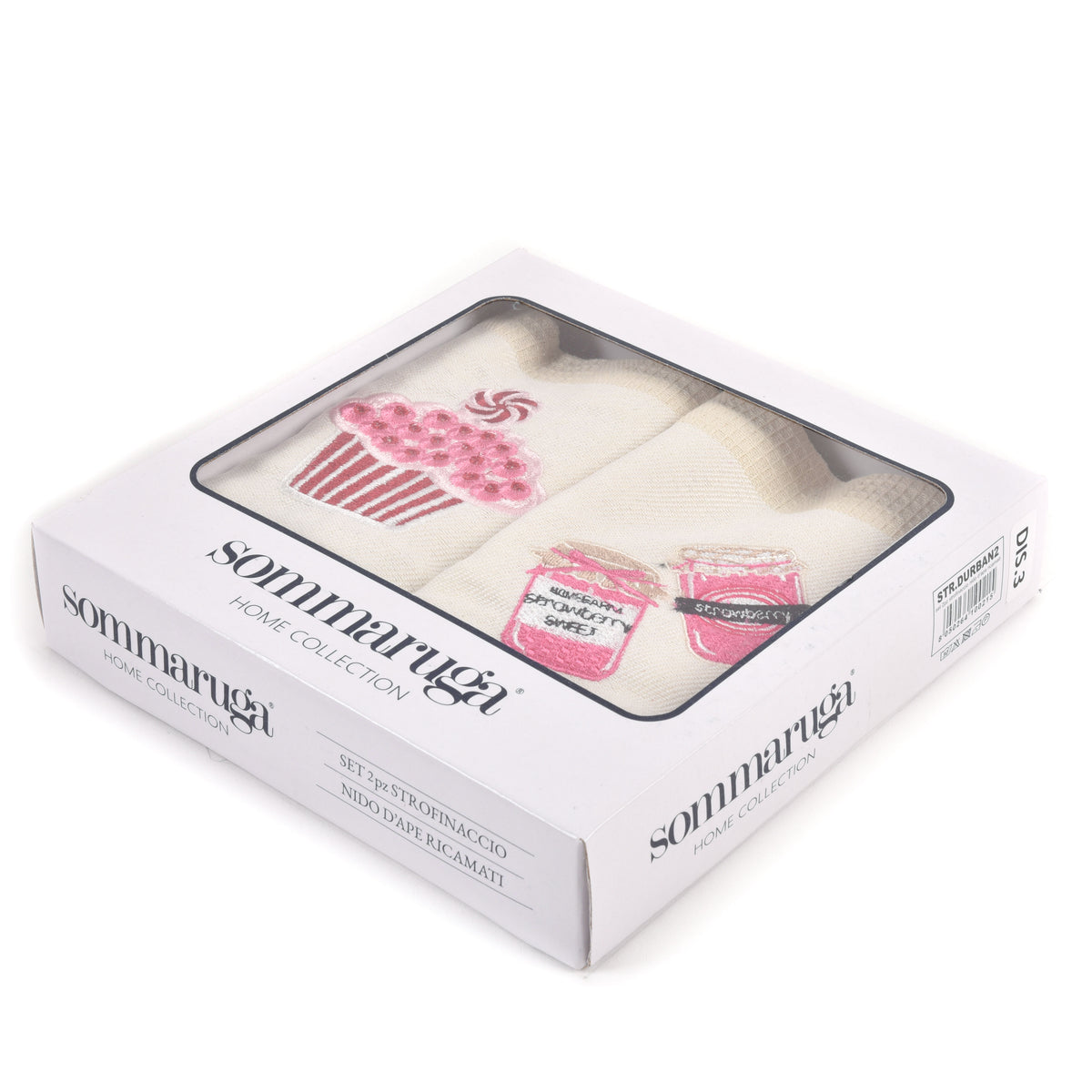 Strofinacci idea regalo Sommaruga Home collection 2 pz cup cake rosa