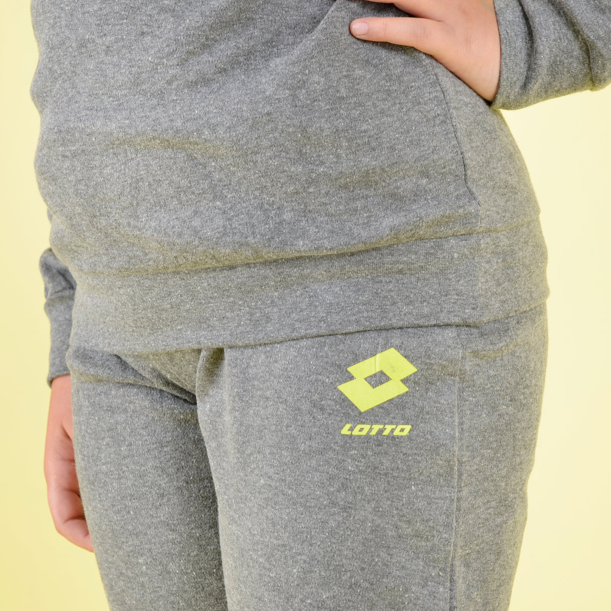 Pigiama bambina ragazza Lotto LP2061 caldo cotone grigio medio melange