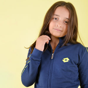 Tuta bambina ragazza Lotto LA2001 aperta cotone felpato denim
