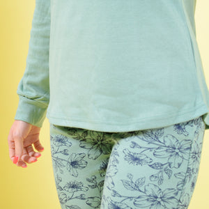 Pigiama donna Ambro caldo cotone D6005.22 salvia