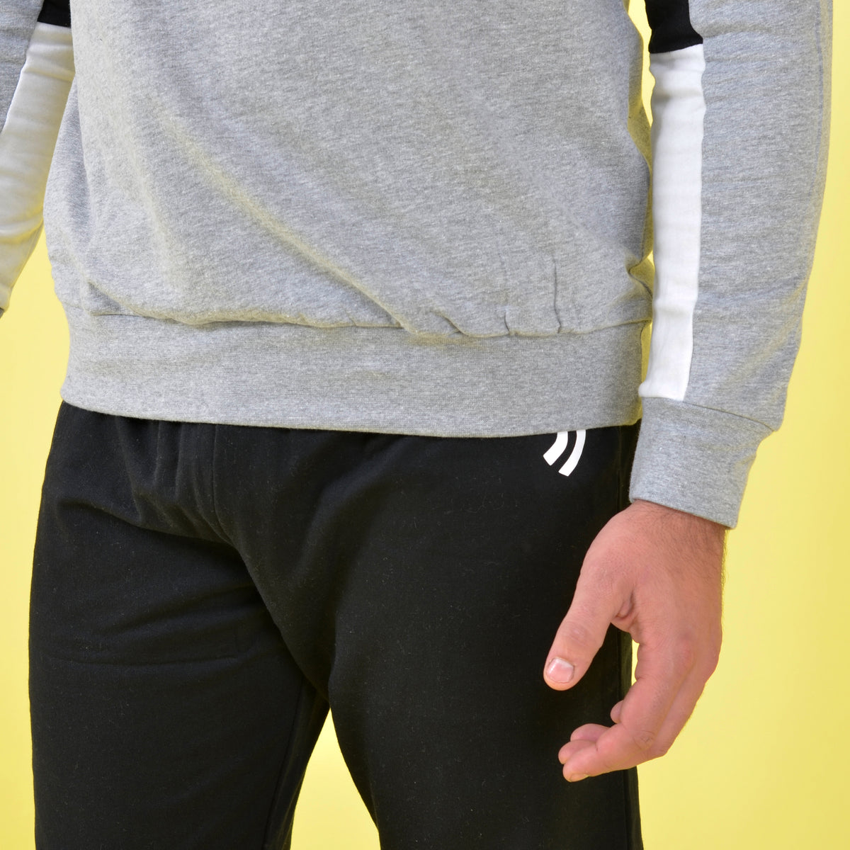 Pigiama felpa collo alto zip + pantaloni felpato Juventus b2ju14132 grigio