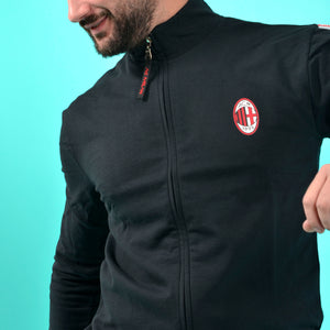 Pigiama uomo stile tuta Milan cotone felpato B2MI14133 nero
