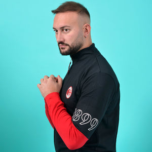 Pigiama uomo stile tuta Milan cotone felpato B2MI14132 nero