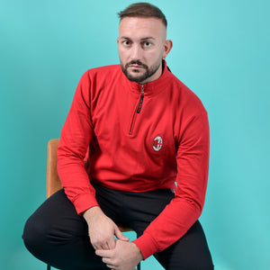 Pigiama uomo stile tuta Milan cotone felpato B2MI14132 rosso