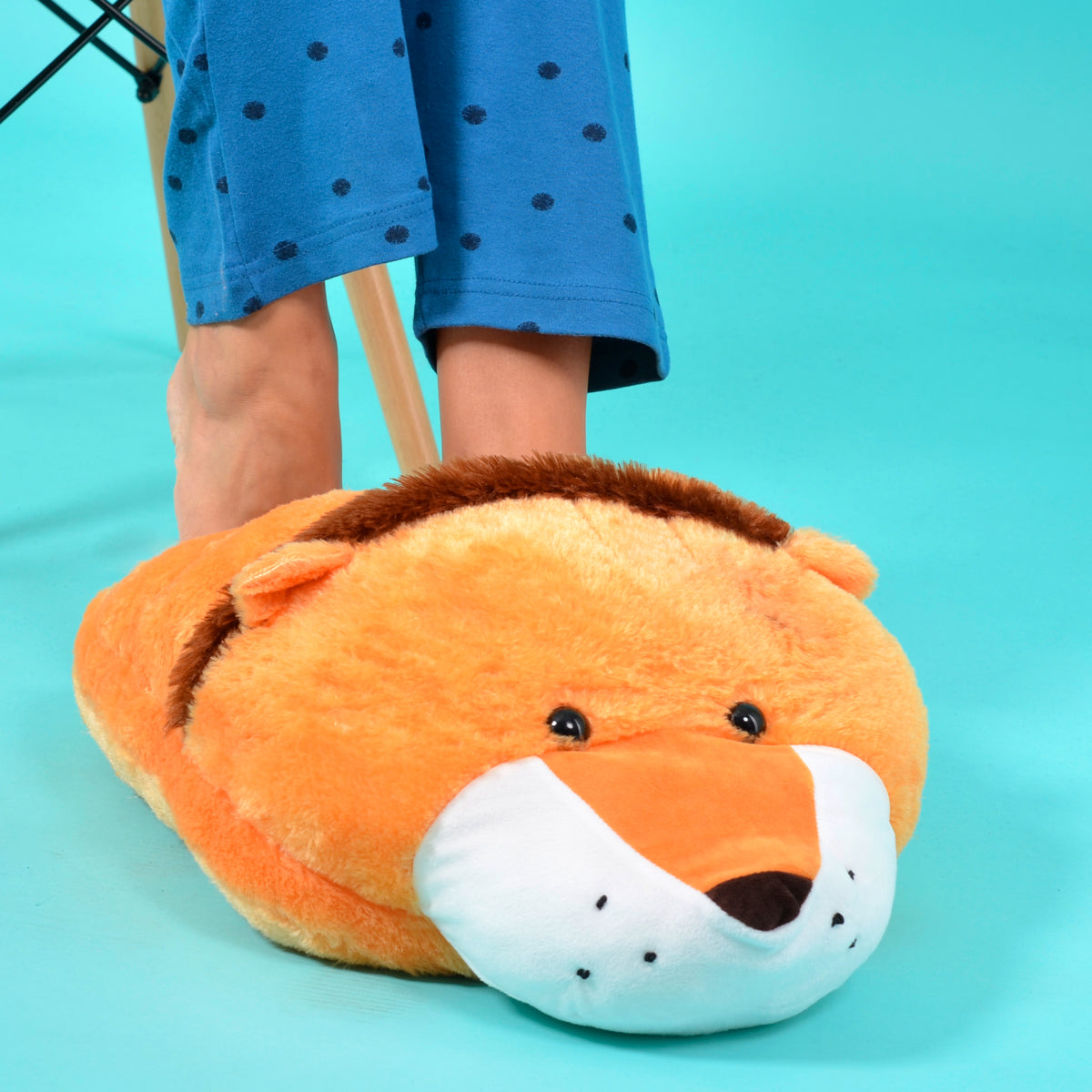 Cuscino scaldapiedi peluche leone Preziosa 0016 caldo morbido