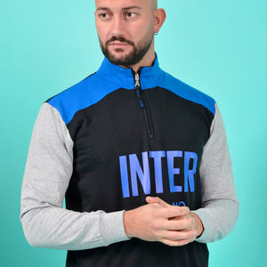 Pigiama uomo Inter ufficiale cotone felpato B2IN14132 nero