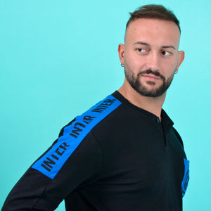 Pigiama uomo Inter B2IN14131 caldo cotone interlock nero