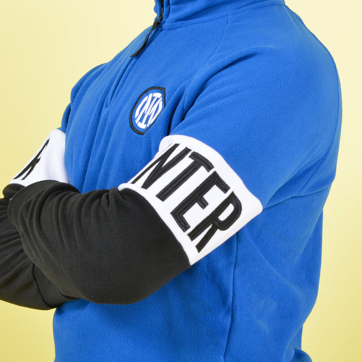 Pigiama pile uomo inter sportivo mezza zip 14134 royal