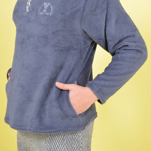 Pigiama uomo coral mezza zip a collo alto pantaloni spigati Karelpiù