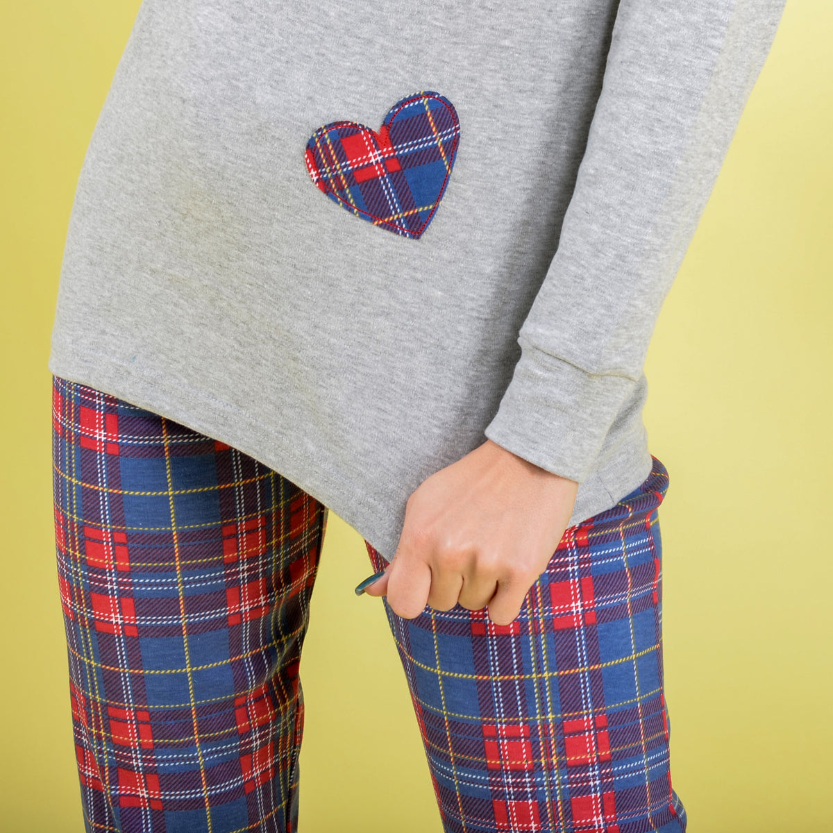 Pigiama donna caldo cotone grigio Karelpiù SE3419