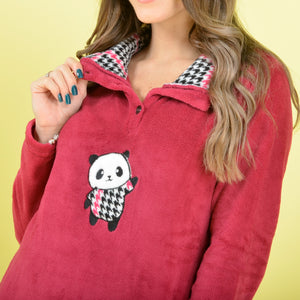 Pigiama donna con panda pied de poule Karelpiù SE3472