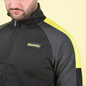 Tuta uomo Superga felpata full zip SMW22311 nero