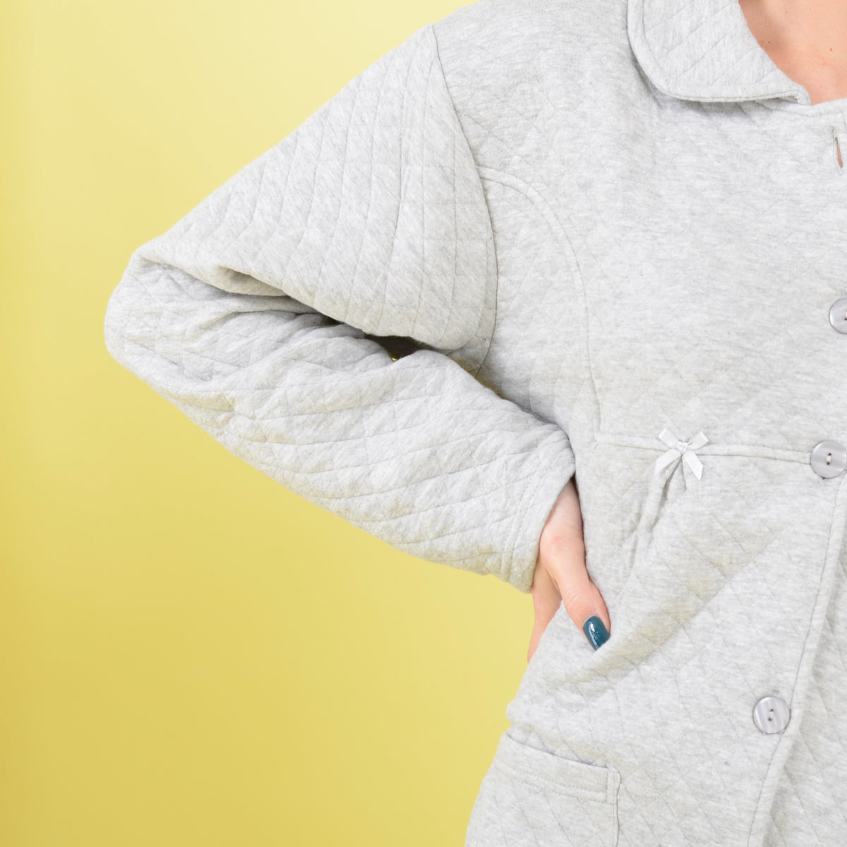 Vestaglia donna trapuntata grigio Cippi 4969