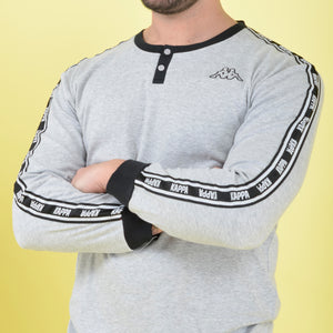 Pigiama Kappa grigio nero interlock caldo 22107 sportivo