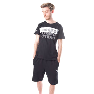 Pigiama uomo corto cotone Umbro completo casa nero 10202