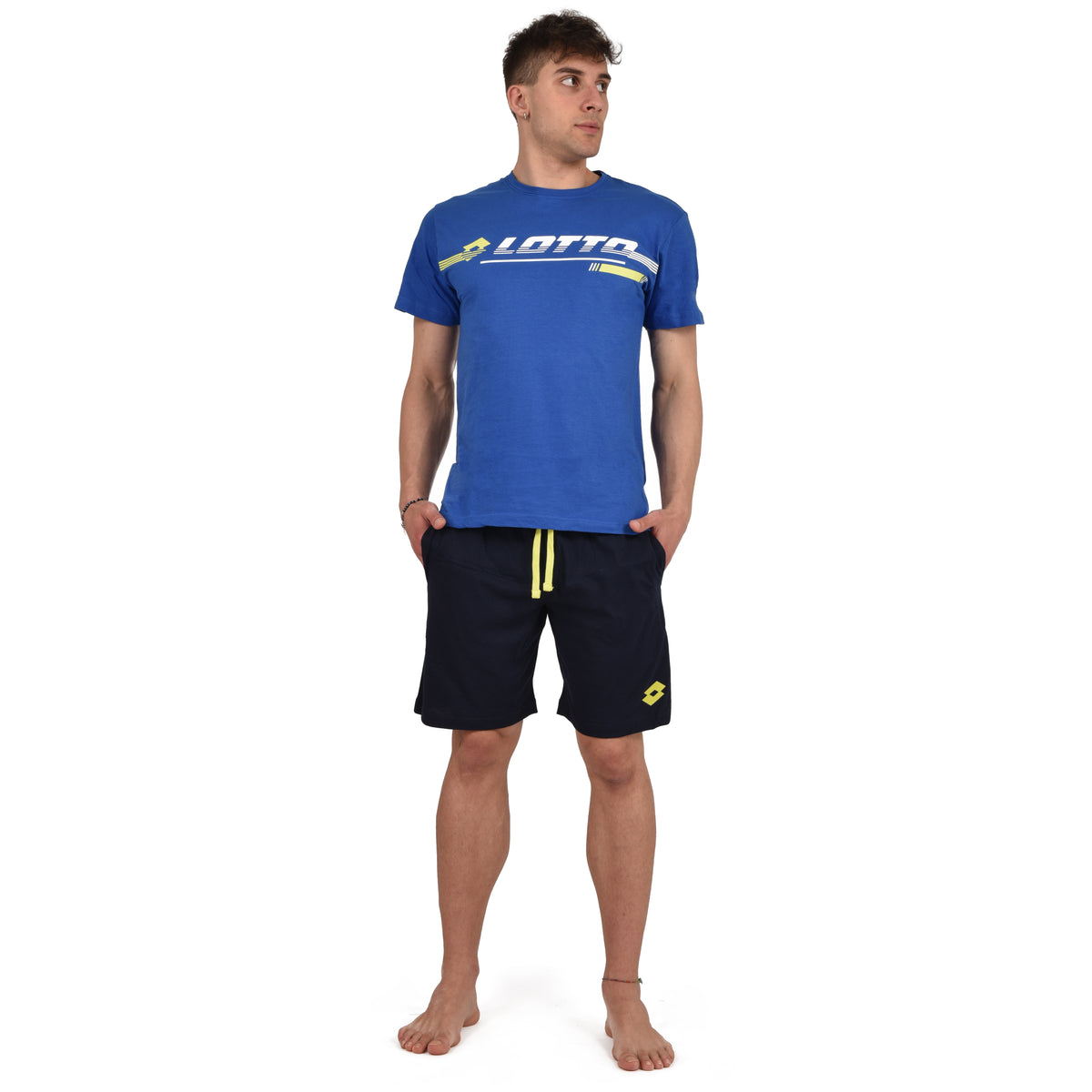 Pigiama uomo estivo corto Lotto LP1128 cotone