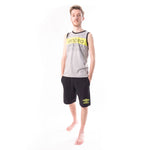 Pigiama uomo cotone canotta + pantaloncino Umbro 10207 grigio