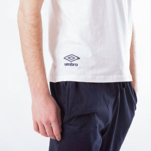 Pigiama uomo corto cotone Umbro completo bianco blu 10201