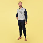 Pigiama uomo caldo cotone Navigare con polsini B2141356