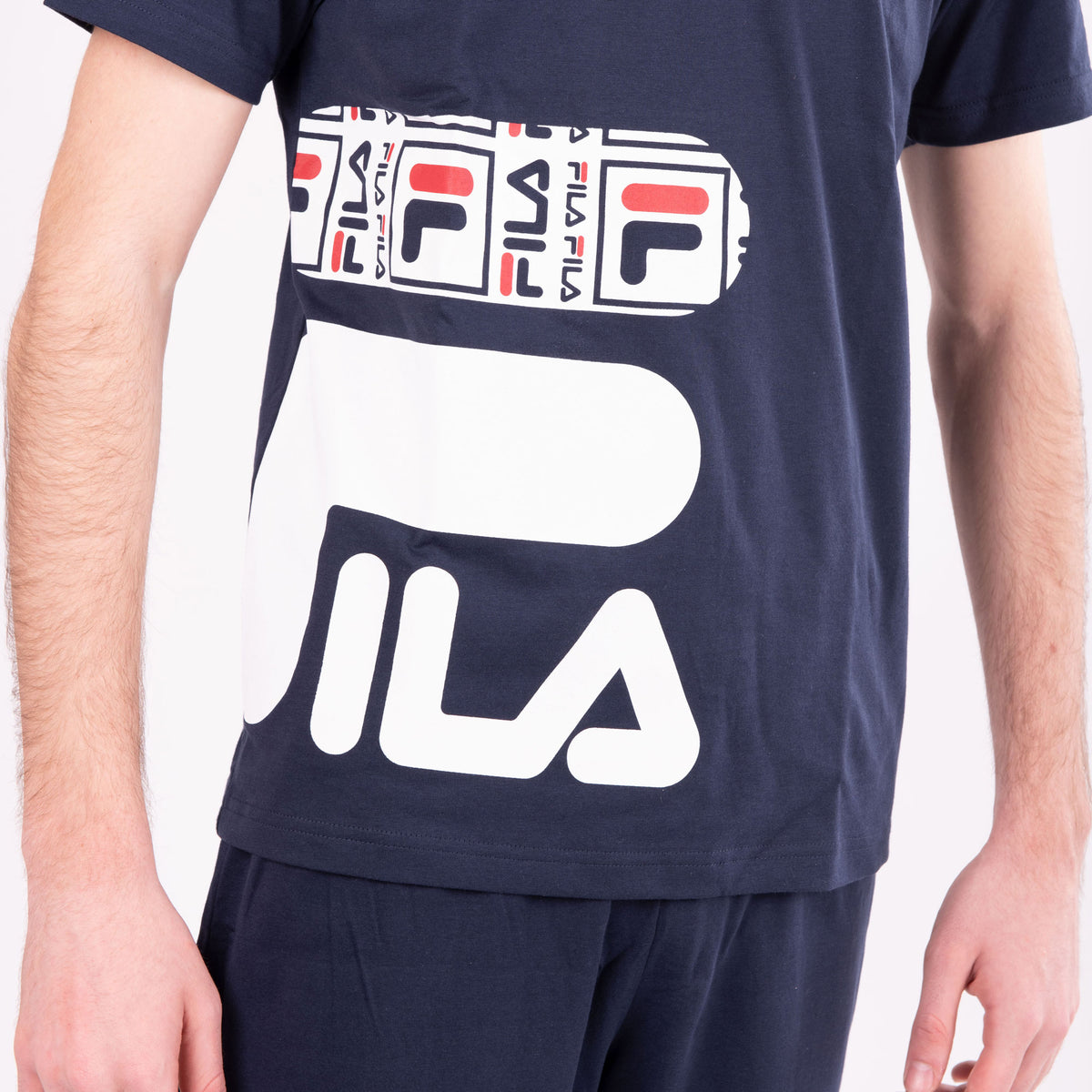 Pigiama uomo Fila FPS1058 in cotone navy