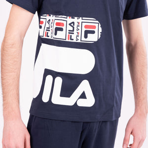 Pigiama uomo Fila FPS1058 in cotone navy