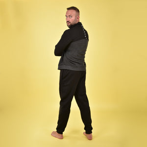 Tuta uomo Superga felpata zip collo alto 22306 nero