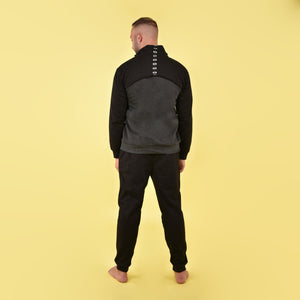 Tuta uomo Superga felpata zip collo alto 22306 nero