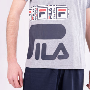 Pigiama uomo Fila FPS1058 in cotone grigio