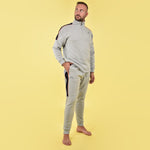 Tuta uomo felpa mezza zip Kappa grigio KMW22162
