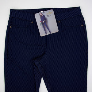 Leggins donna Omsa Private micro gessati blu