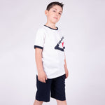 Pigiama tuta bambino Umbro 65035B corto in cotone bianco