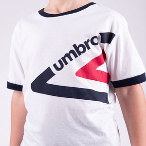 Pigiama tuta bambino Umbro 65035B corto in cotone bianco