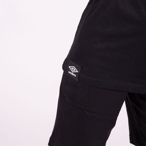 Pigiama tuta bambino Umbro 65035B corto in cotone nero