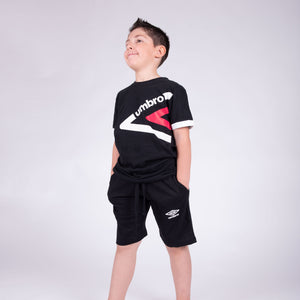 Pigiama tuta bambino Umbro 65035B corto in cotone nero