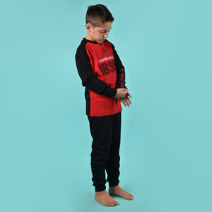 Pigiama bambino AC Milan serafino caldo cotone B2MI15131 nero