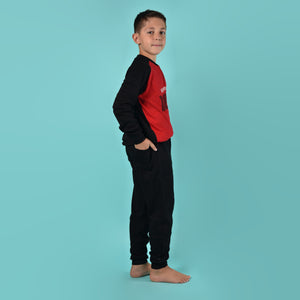 Pigiama bambino AC Milan serafino caldo cotone B2MI15131 nero