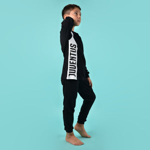 Pigiama bambino ufficiale Juventus B2 JU16100 nero caldo cotone