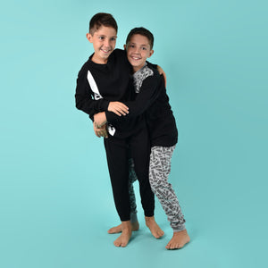 Pigiama bambino ufficiale Juventus B2 JU16100 nero caldo cotone