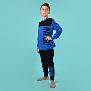 Pigiama junior Inter calcio caldo cotone B2IN15131 azzurro