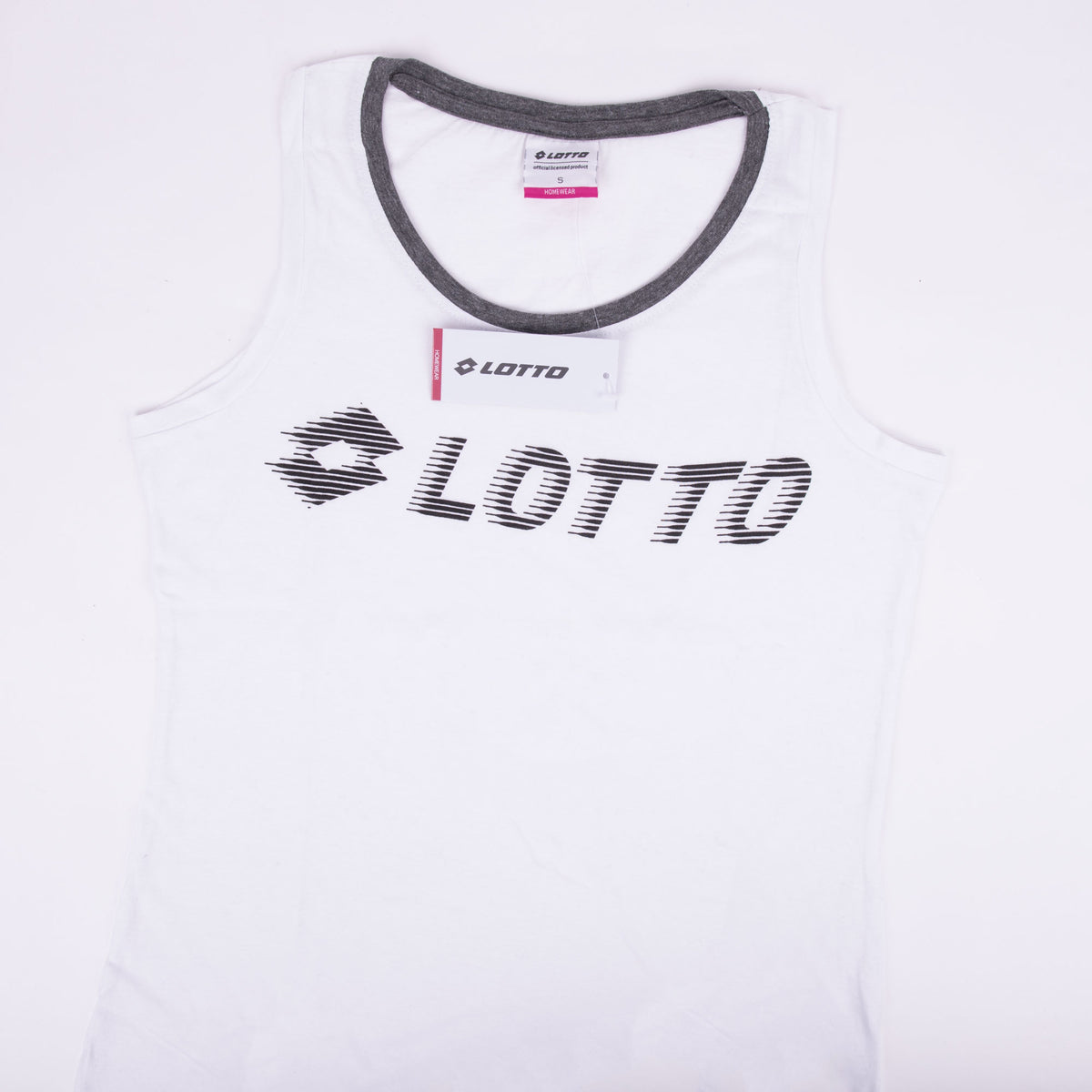 Pigiama donna Lotto LP2052 spalla larga cotone bianco