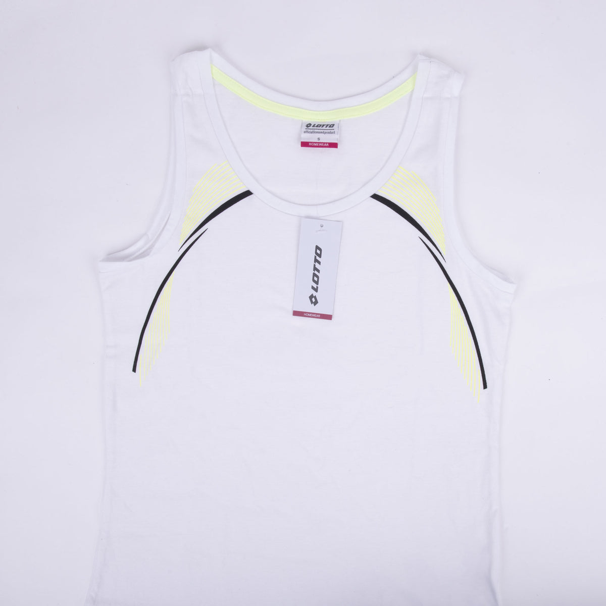 Pigiama donna Lotto LP2050 corto spalla larga cotone bianco