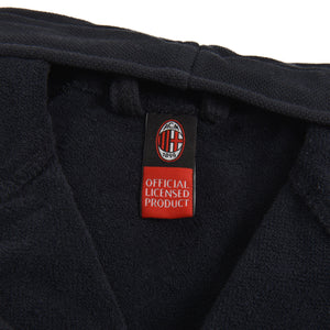Accappatoio Premium MILAN Ufficiale in microspugna con Cappuccio e Cintura