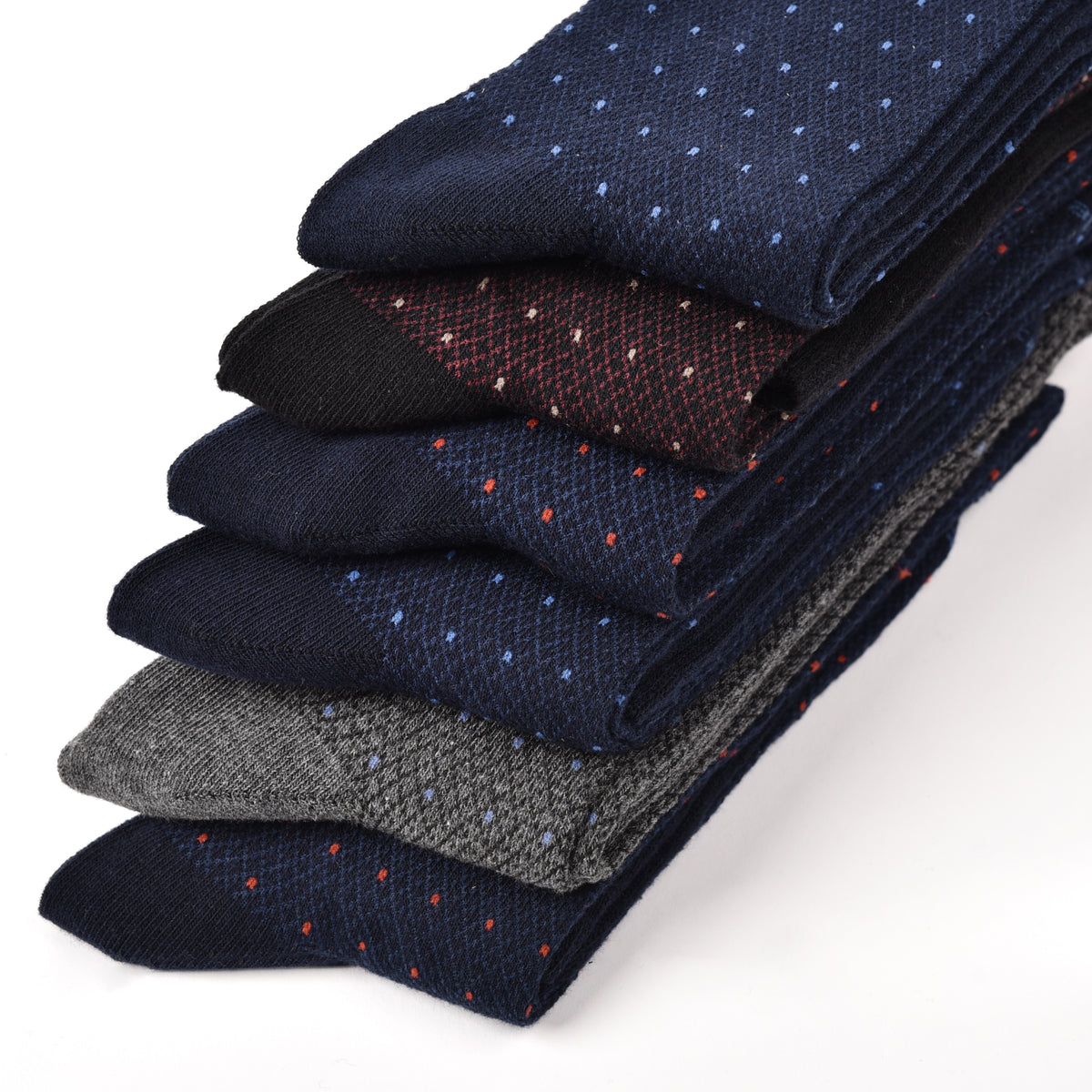 Calze uomo lunghe caldo cotone Meritex 1246 pois 6 paia