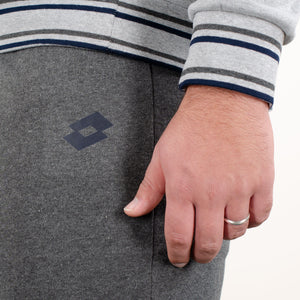 Pigiama uomo Lotto LP4066 in caldo cotone con polsini grigio