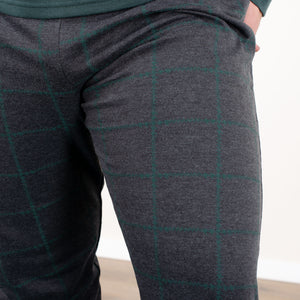 Pigiama uomo Kappa 21260 caldo cotone con polsini verde quadri