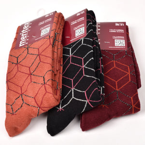 Calze lunghe gambaletto caldo cotone Meritex 6589 B 3 paia