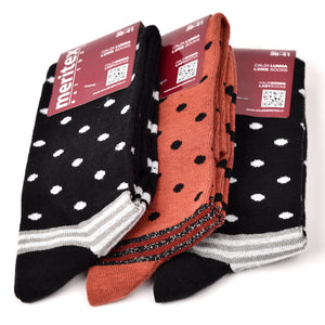 Calze lunghe gambaletto caldo cotone Meritex 6584C 3 paia